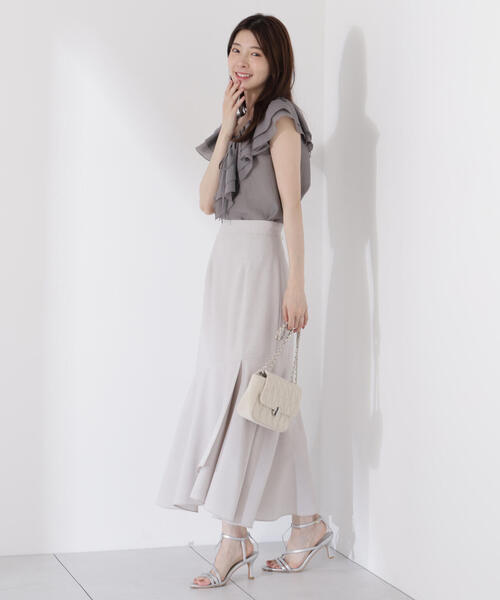 PROPORTION BODY DRESSING(プロポーションボディドレッシング)の「フロントリボンシアーブラウス / 1215210707(シャツ/ブラウス・レディース・グレー/ブラウン/グレー系その他・FREE)」の20枚目の写真