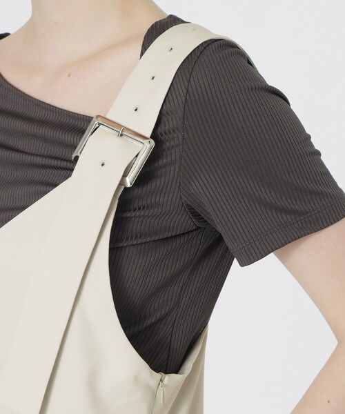 LOVELESS（ラブレス）の「アシンメトリーサロペット（サロペット/オーバーオール・レディース・ブラック/ベージュ系その他・36/34）」の16枚目の写真