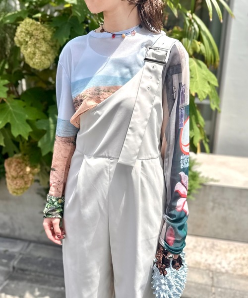 LOVELESS（ラブレス）の「アシンメトリーサロペット（サロペット/オーバーオール・レディース・ブラック/ベージュ系その他・36/34）」の8枚目の写真