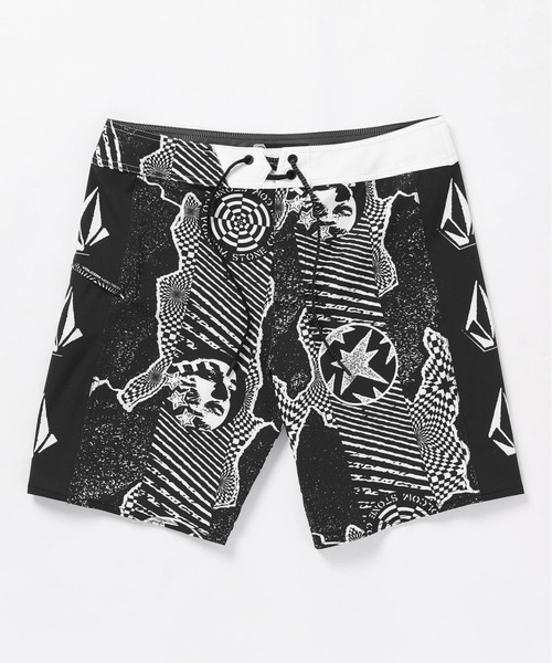 VOLCOM（ボルコム）の「【VOLCOM/ボルコム】 Lido Iconic Mod-Tech Trunks /総柄ストレッチサーフトランクス・ボードショーツ・バギーショーツ(水着)（水着・メンズ・ブラック×ホワイト/グリーン系その他・28inch/30inch/32inch）」の7枚目の写真