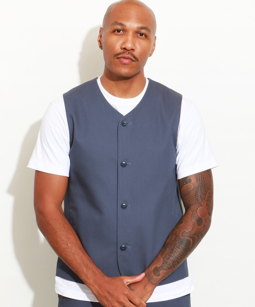 ROTAR（ローター）の「TC Herringbone Vest（ベスト・メンズ・ブラック/ブルー/グレー・X-LARGE/LARGE/MEDIUM）」の4枚目の写真