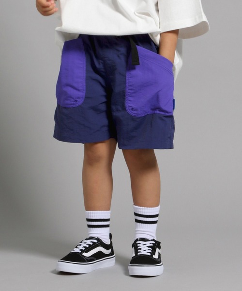 GEORGE'S（ジョージズ）の「【KIDS】ナイロンポケットカラーショートパンツ（その他パンツ・キッズ・ネイビー/カーキ・130/110/150）」の2枚目の写真