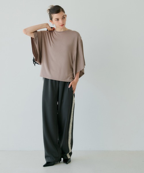 coca（coca）（コカ）の「ワイドスリーブトップス（Tシャツ/カットソー・レディース・ブラック/グレイッシュベージュ・S/M/L）」の11枚目の写真