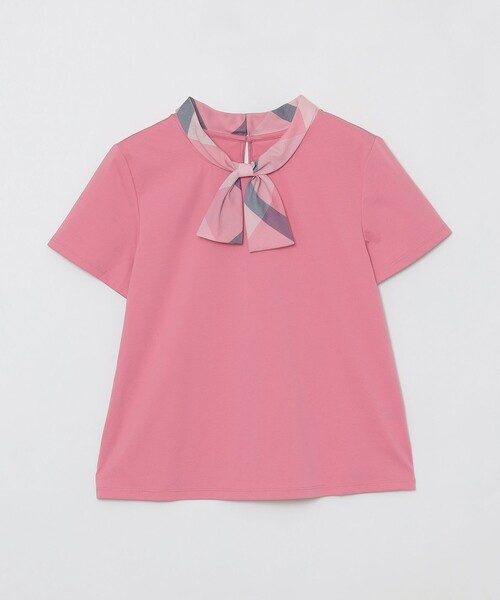 tシャツ ピマコットンプレーティング天竺ボウタイカットソー レディース ピマコットンプレーティング天竺ボウタイカットソー（Tシャツ