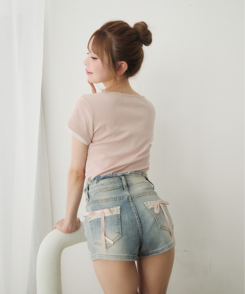 【THEAIRTOWN】バック レースアップ リボン ショートパンツ 楽天市場】【ｾｰﾙ】【送料無料】【1点のみメール便対象】バック