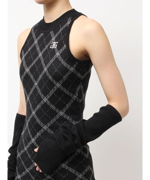 GYDA（ジェイダ）の「ラメアーガイルアメスリニットワンピース（ワンピース・レディース・オフホワイト/ブラック・FREE）」の10枚目の写真