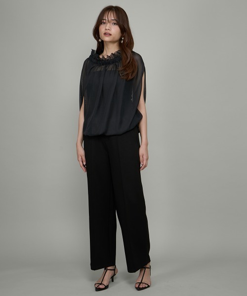 QUEENS COURT(クイーンズコート)の「クールメッシュギャザートップス≪手洗い可能≫(シャツ/ブラウス・レディース・オフホワイト/ベージュ/チャコールグレー・M)」の20枚目の写真