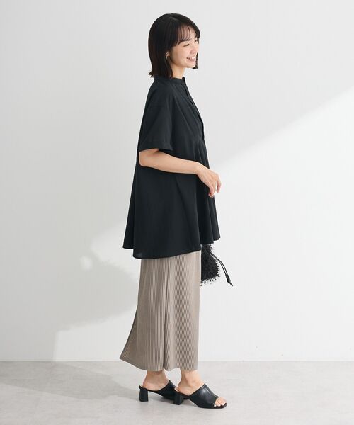 Green　Parks（グリーンパークス）の「ウエストタックシャツチュニック（チュニック・レディース・オフホワイト/ブラック/オリーブ/テラコッタ・FREE）」の14枚目の写真