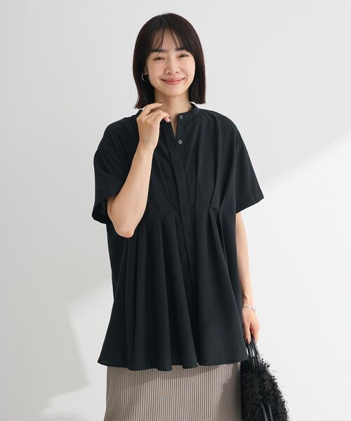 Green　Parks（グリーンパークス）の「ウエストタックシャツチュニック（チュニック・レディース・オフホワイト/ブラック/オリーブ/テラコッタ・FREE）」の16枚目の写真