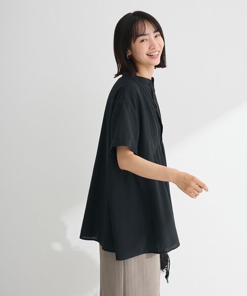 Green　Parks（グリーンパークス）の「ウエストタックシャツチュニック（チュニック・レディース・オフホワイト/ブラック/オリーブ/テラコッタ・FREE）」の17枚目の写真