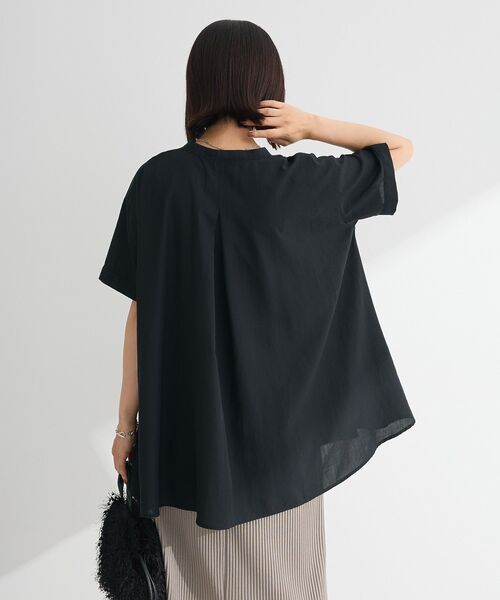 Green　Parks（グリーンパークス）の「ウエストタックシャツチュニック（チュニック・レディース・オフホワイト/ブラック/オリーブ/テラコッタ・FREE）」の18枚目の写真