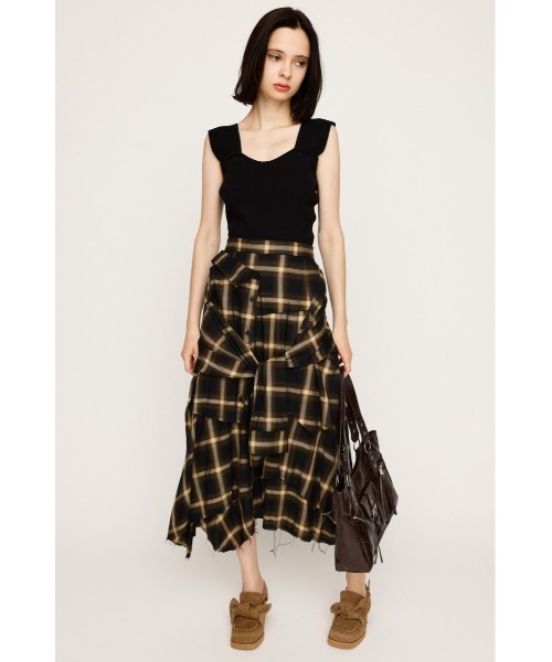 SLY(スライ)の「REMAKE LIKE CHECK SK リメイクライク チェック スカート 秋服(スカート・レディース・ブラック系その他2/イエロー系その他・1/2)」の17枚目の写真