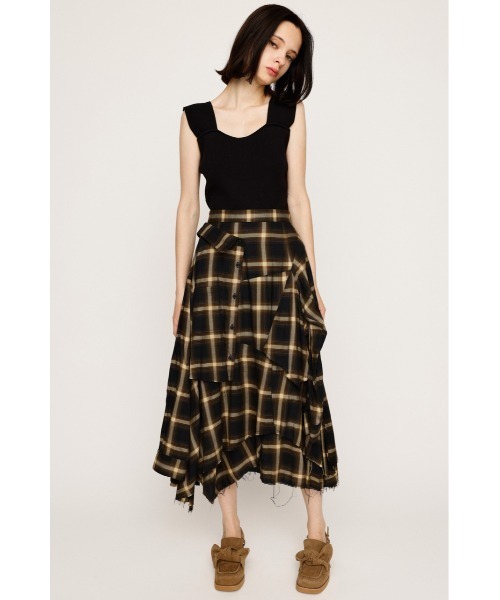 SLY(スライ)の「REMAKE LIKE CHECK SK リメイクライク チェック スカート 秋服(スカート・レディース・ブラック系その他2/イエロー系その他・1/2)」の18枚目の写真