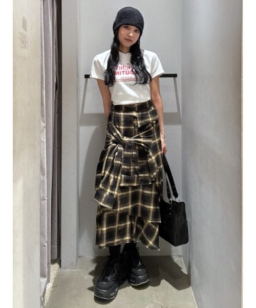 REMAKE LIKE CHECK SK リメイクライク チェック スカート 秋服