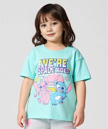 Disney（ディズニー）の「ディズニー スティッチ ラメTシャツ 0737K（Tシャツ/カットソー・キッズ）」