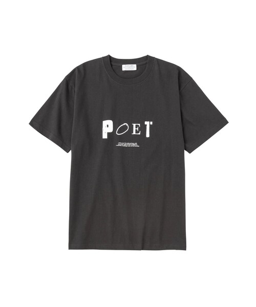 POET MEETS DUBWISE（ポエットミーツダブワイズ）の「【POET MEETS DUBWISE/ポエトミーツダブワイズ】 POET T-shirt（Tシャツ/カットソー・メンズ・ホワイト/スミクロ・XL/L/M）」の2枚目の写真