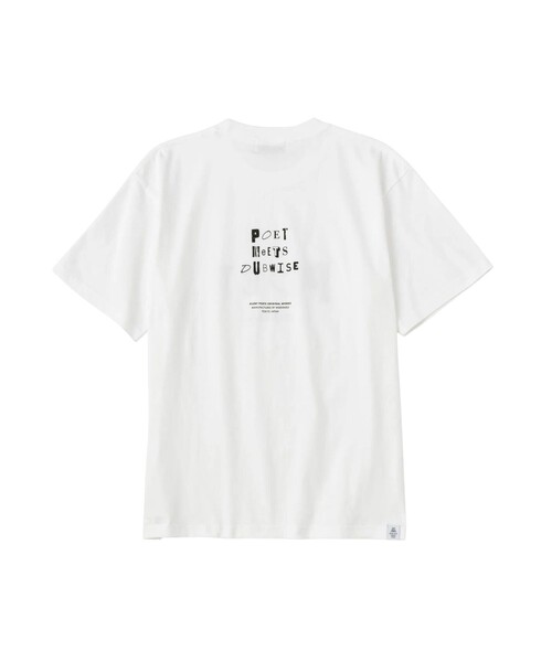 POET MEETS DUBWISE（ポエットミーツダブワイズ）の「【POET MEETS DUBWISE/ポエトミーツダブワイズ】 POET T-shirt（Tシャツ/カットソー・メンズ・ホワイト/スミクロ・XL/L/M）」の4枚目の写真