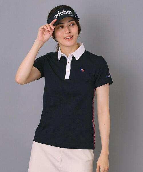 セール】【ADABAT NAVY】吸水速乾 サッカーポロシャツ（ポロシャツ