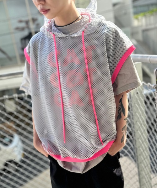 MILKBOY(ミルクボーイ)の「CAT イヤーメッシュ ベスト(ベスト・メンズ・B/C/A・FREE)」の2枚目の写真