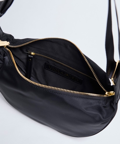 VIOLAd'ORO（ヴィオラドーロ）の「【VIOLAd'ORO】ナイロンボディバッグ-BIANCA Nylon bag（ボディバッグ/ウエストポーチ・レディース・ダークブラウン/ブラック・FREE）」の17枚目の写真