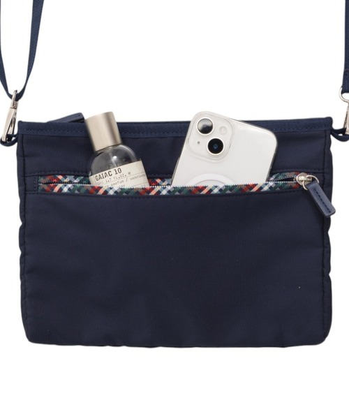 Arnold Palmer（アーノルドパーマー）の「パーマーチェックファスナー サコッシュ（ショルダーバッグ・レディース・ネイビー/ベージュ・F）」の15枚目の写真