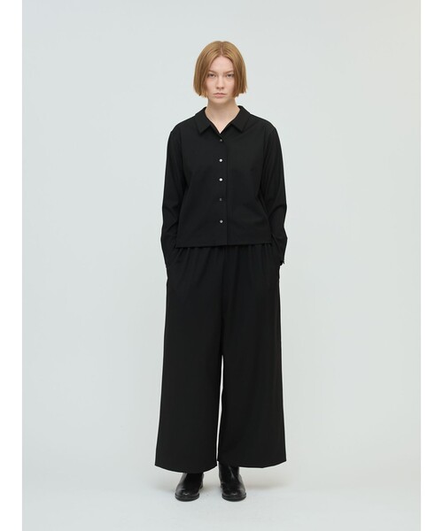 mizuiroind(ミズイロインド)の「mizuiro ind T/Rワイドイージーパンツ(その他パンツ・レディース・チャコールグレー/ブルー系その他3/グレー系その他/ブラック系その他・FREE)」の1枚目の写真