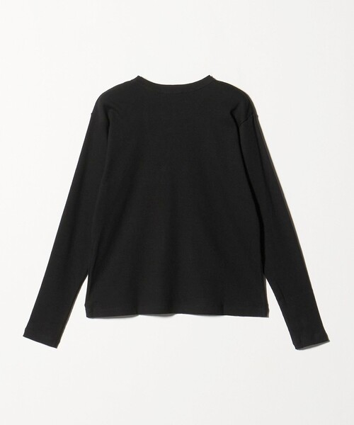 ATON（エイトン）の「＜ATON＞リブ ロングスリーブ Tシャツ（Tシャツ/カットソー・レディース・ブラック/ホワイト・02）」の3枚目の写真
