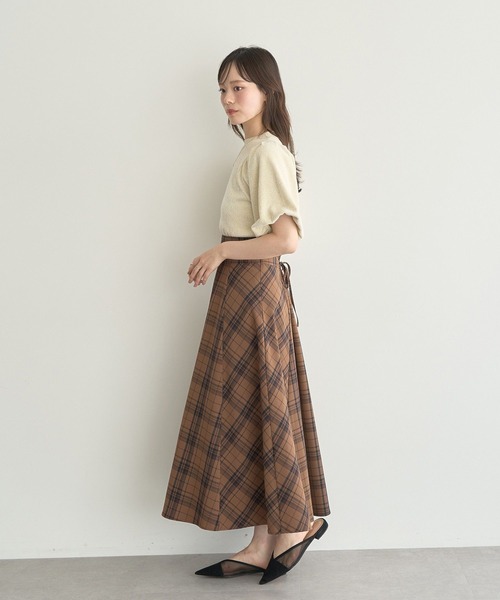 earth music&ecology(アースミュージックアンドエコロジー)の「ラメモールパフスリニットプルオーバー(Tシャツ/カットソー・レディース・モカ/ネイビー/アイボリー・FREE)」の16枚目の写真