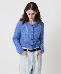 セール★新品タグ付き★ビューティーアンドユース 青 長袖カーディガン　透け感 UNITED ARROWS｜ユナイテッドアローズのカーディガン/ボレロ