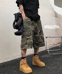 WARAIJOGO（ワライジョウゴ）の「【WARAIJOGO】迷彩カーゴ風ハーフパンツ(NEZ)（カーゴパンツ）」