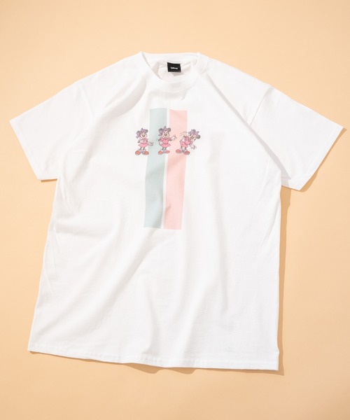 Disney(ディズニー)の「【Disney】レトロ「ミニー」プリントTシャツ/半袖/ディズニー/ミニーマウス(Tシャツ/カットソー・レディース・ホワイト・MEDIUM/LARGE/X-LARGE)」の2枚目の写真
