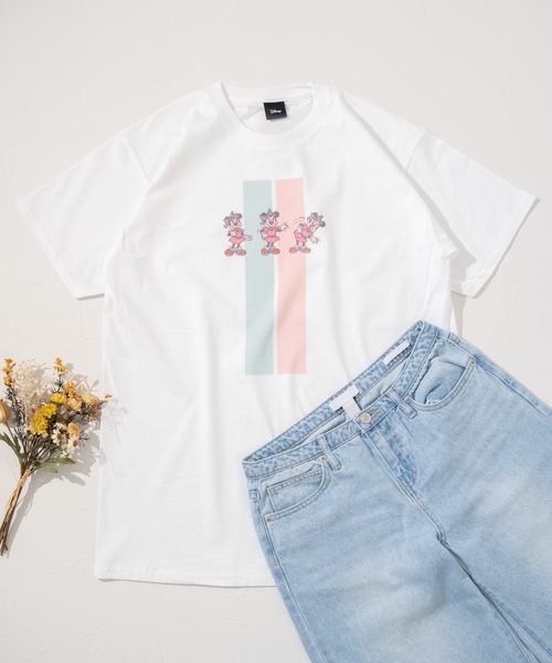 Disney(ディズニー)の「【Disney】レトロ「ミニー」プリントTシャツ/半袖/ディズニー/ミニーマウス(Tシャツ/カットソー・レディース・ホワイト・MEDIUM/LARGE/X-LARGE)」の5枚目の写真