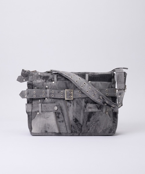 GRANCY】Crazy layered denim pants design shoulder bag