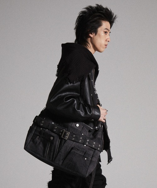 最安値！GRANCY デニムパンツスタイル ショルダーバッグ GRANCY】Crazy layered denim pants design shoulder bag