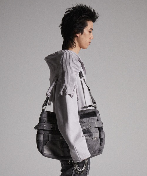 GRANCY】Crazy layered denim pants design shoulder bag GRANCY】Crazy layered denim pants design shoulder bag