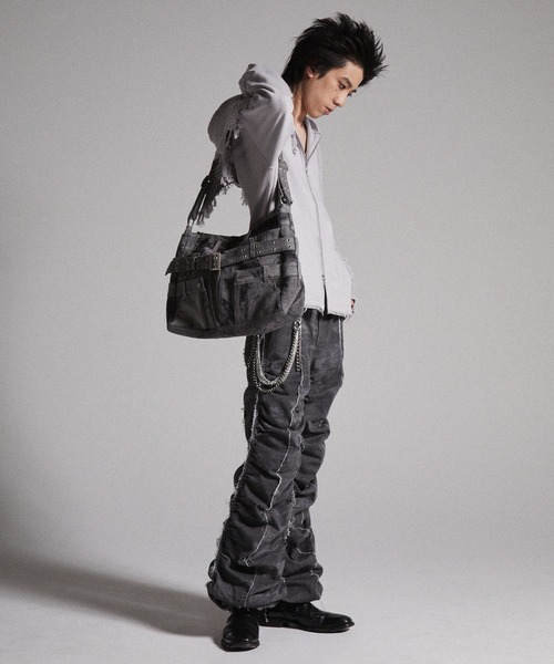 【GRANCY】グランシー　デニムバッグ GRANCY】Crazy layered denim pants design shoulder bag