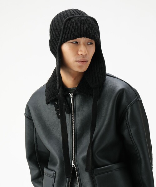 BEAMS（ビームス）の「フライト ニットキャップ（ニットキャップ/ビーニー・メンズ・グレー/ブラック/ネイビー・ONE SIZE）」の8枚目の写真