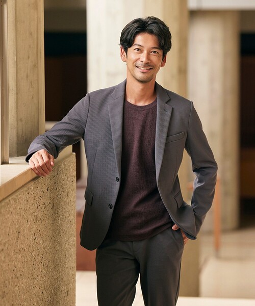 EPOCA UOMO(エポカウォモ)の「*Safari11月号掲載*ラインブリスタージャカードカットソー(Tシャツ/カットソー・メンズ・ホワイト/ダークネイビー/レッド系その他3/ブラウン系その他6・48/46)」の15枚目の写真