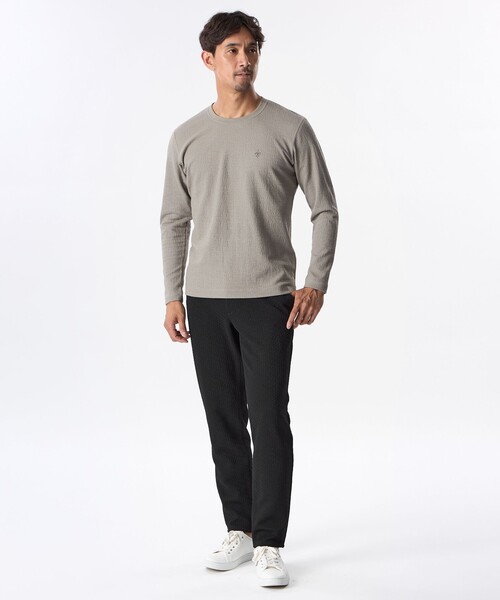 EPOCA UOMO(エポカウォモ)の「*Safari11月号掲載*ラインブリスタージャカードカットソー(Tシャツ/カットソー・メンズ・ホワイト/ダークネイビー/レッド系その他3/ブラウン系その他6・48/46)」の11枚目の写真
