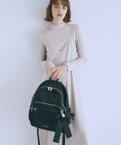 メゾンドフルール 撥水加工キャリーオンリュック ブラック 撥水加工キャリーオンリュック / Maison de FLEUR