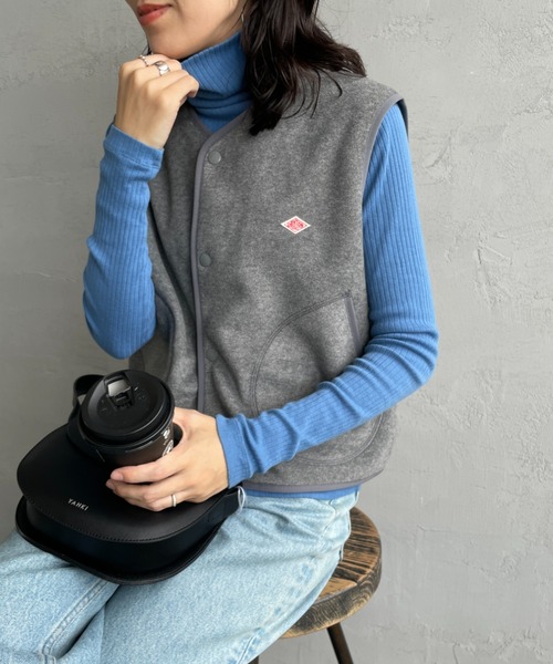 DANTON（ダントン）の「[DANTON/ダントン] フリースノーカラーベスト（ベスト・レディース・グレイッシュベージュ/ブラック/ダークグレー・36）」の16枚目の写真