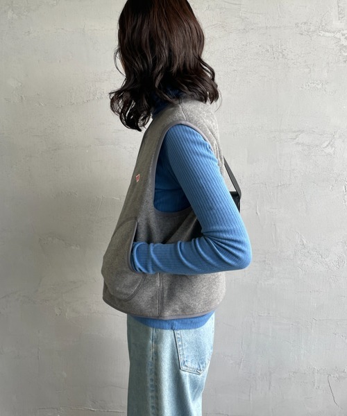 DANTON（ダントン）の「[DANTON/ダントン] フリースノーカラーベスト（ベスト・レディース・グレイッシュベージュ/ブラック/ダークグレー・36）」の19枚目の写真