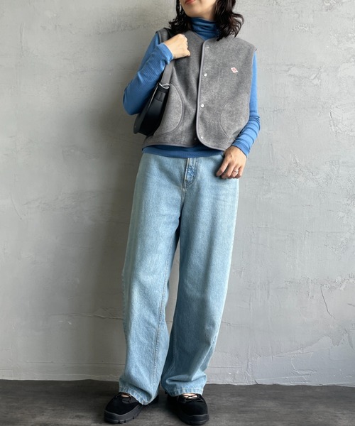 DANTON（ダントン）の「[DANTON/ダントン] フリースノーカラーベスト（ベスト・レディース・グレイッシュベージュ/ブラック/ダークグレー・36）」の21枚目の写真