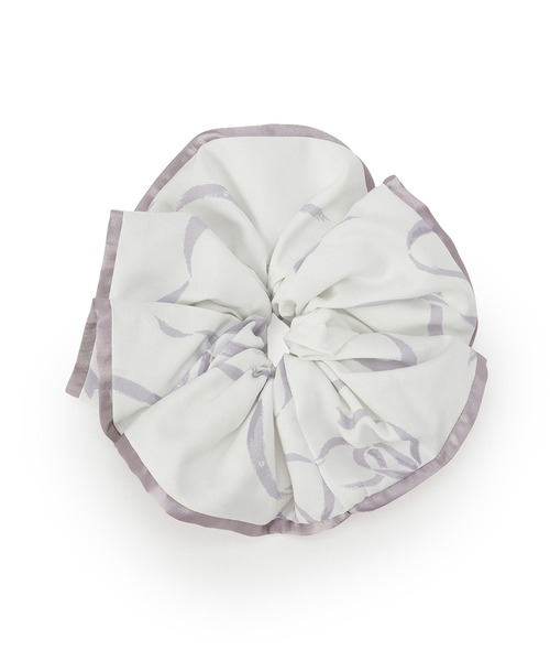 WILLSELECTION(ウィルセレクション)の「リボンプリントパイピングシュシュ(その他ヘアアクセサリー・レディース・ピンク/ブラック/オフホワイト・FREE)」の6枚目の写真