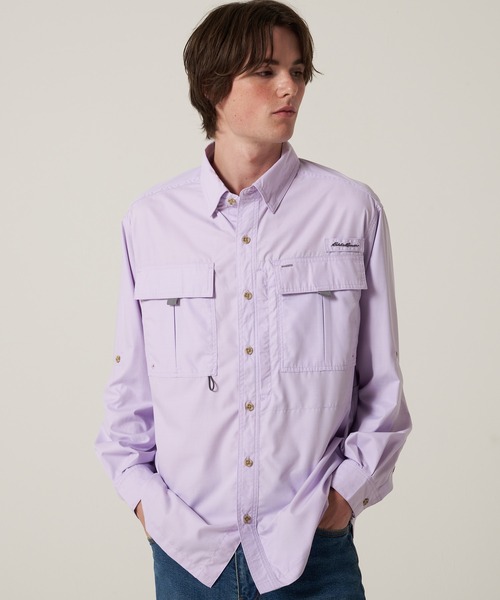Eddie Bauer(エディーバウアー)の「ガイド 長袖 シャツ(シャツ/ブラウス・メンズ・コバルトブルー/スモークピンク/チャコール・S/M/L/XL/XXL)」の3枚目の写真
