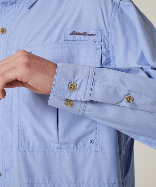 Eddie Bauer(エディーバウアー)の「ガイド 長袖 シャツ(シャツ/ブラウス・メンズ・コバルトブルー/スモークピンク/チャコール・S/M/L/XL/XXL)」の16枚目の写真
