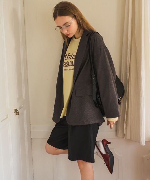 RETRO GIRL（レトロガール）の「タックバミューダPT（その他パンツ・レディース・ベージュ/ブラック/チャコールグレー・FREE）」の5枚目の写真