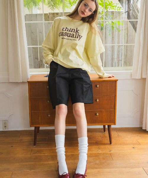 RETRO GIRL（レトロガール）の「タックバミューダPT（その他パンツ・レディース・ベージュ/ブラック/チャコールグレー・FREE）」の10枚目の写真