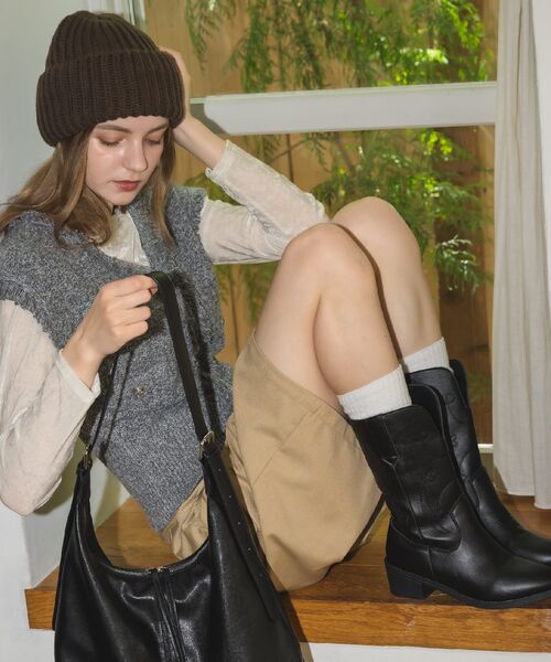 RETRO GIRL（レトロガール）の「タックバミューダPT（その他パンツ・レディース・ベージュ/ブラック/チャコールグレー・FREE）」の16枚目の写真