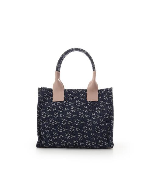 Samantha Thavasa(サマンサタバサ)の「Denim ST Jacquard Ⅱ ハンドバッグ(ハンドバッグ・レディース・イエロー/ネイビー/ピンク・FREE)」の5枚目の写真